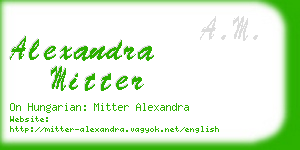 alexandra mitter business card